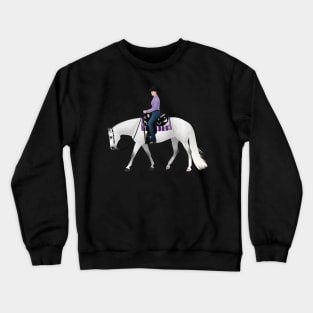 Gray Western Pleasure Horse - Equine Rampaige Crewneck Sweatshirt